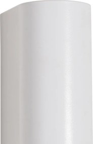 Moderne buiten wandlamp wit kunststof ovaal 2-lichts - Baleno