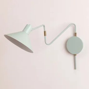 Draaibare Wandlamp Van Ijzer Lizz Celadon - Sklum