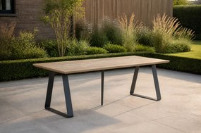 Tuinset 6 personen 240 cm Kunststof Grijs Hartman Sophie