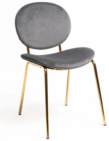 Lenor gouden fluwelen stoel