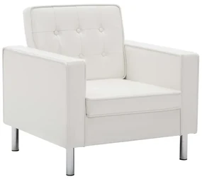 vidaXL Fauteuil kunstleer wit