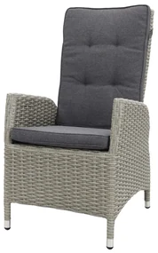 Verstelbare wicker tuinstoel Manhattan - White grey
