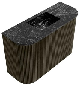 Mondiaz Joya DLux 65cm toiletmeubel ronding links/rechts shadow met wastafel faye midden zonder kraangat lava