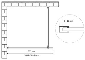 Best Design Dalis inloopdouche 100cm mat-zwart