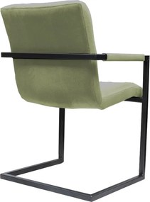 Eetkamerstoel - Lara met leuning - stof Element lichtgroen 11