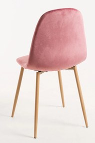 Set van 4 Teok Fluwelen Stoelen