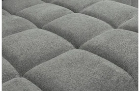 Goossens Excellent Bank Kubus - 30 X 30 Cm Stiksel grijs, stof, 1,5-zits, modern design met chaise longue links