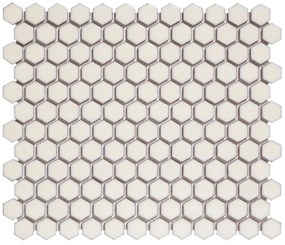The Mosaic Factory Barcelona mini hexagon mozaïek tegels 26x30 wit mat