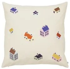 Kerst decoraties Wit Broste Copenhagen  CUSHION COVER 'HOUSE' COTTON