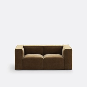Modulaire bank, 2-zit, in vintage ribfluweel, Seven