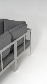 DATHO OUTDOOR Hoek Loungeset - Hawaii - Aluminium - Datho Outdoor - Wit/Lichtgrijs