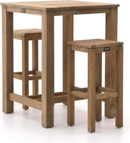 Barset ROUGH | 2 personen | Tuinset teakhout | 3-delig | Kees Smit Tuinmeubelen
