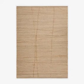 Rechthoekig Buitenkleed Van Jute En Katoen Emeline Beige - Semoline & 160 X 230 Cm - Sklum
