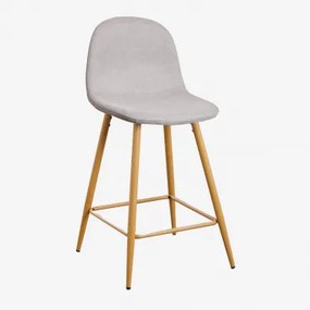 Glamm Hoge Kruk Natuurlijk Hout & ↑65 Cm & Grijs – Beton - Sklum