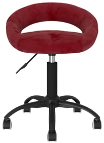 vidaXL Eetkamerstoelen draaibaar 4 st fluweel wijnrood