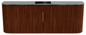 Mondiaz Joya DLux 115cm toiletmeubel ronding links/rechts ruby met wastafel faye midden zonder kraangat lava