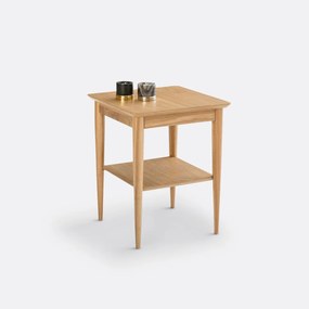 Bijzettafel of nachtkastje in essenhout LUSSAN