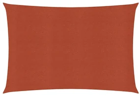 vidaXL Zonnezeil 160 g/m² 2,5x3,5 m HDPE terracottakleurig