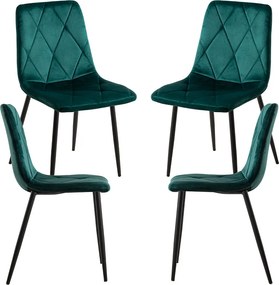 Set 4 Lyke Fluwelen Stoelen