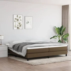 vidaXL Boxspringframe stof donkerbruin 200x200 cm