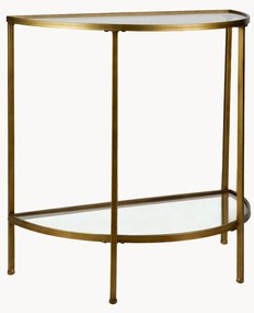 Halfroned glazen wandtafel Goddess met antieke afwerking