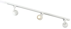 Modern railsysteem met 3 spots wit 1-fase  - Iconic Gissi