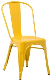 Set Van 4 Stapelbare Stoelen In Staal Lix Geel – Fresia - Sklum