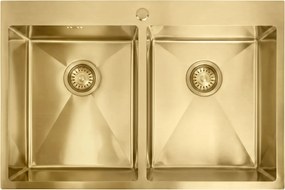 Stalen spoelbak Joel BRUSH GOLD