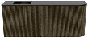 Mondiaz Joya 100cm toiletmeubel ronding rechts shadow met wastafel faye links zonder kraangat urban