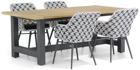 Tuinset 4 personen 200 cm Wicker Zwart Lifestyle Garden Furniture Crossway/San