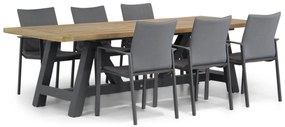 Tuinset 6 personen 260 cm Aluminium/textileen Grijs Lifestyle Garden Furniture Rome/Trente