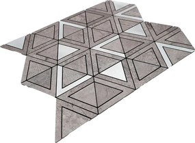 Zelfklevende Mozaïektegels Metaal | Driehoek Grijs Zilver | 28,7×33,1 cm | Keuken, Bad &amp; WC