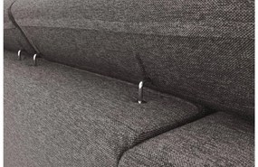 Goossens Bank Nora grijs, stof, 2-zits, stijlvol landelijk met ligelement rechts