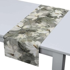 Dekoria Rechthoekige tafelloper collectie Velvet grijs wit 40 x 130 cm