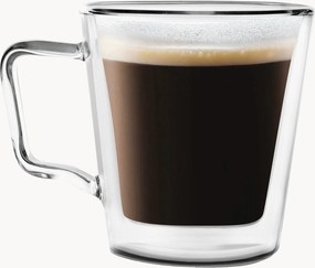 Koffiekopjes Diva van borosilicaatglas, 2-delig