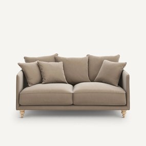 3-zits compacte fluwelen bank, Lazare