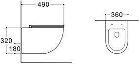 SaniGoods Acora compact toilet met bidet sproeier koud water