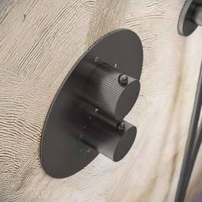 Saniclear Iron Stripes Pro inbouw badkraan rond verouderd ijzer - gunmetal
