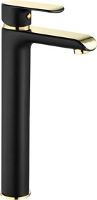 Wastafelkraan Rea Bloom Black/Gold High