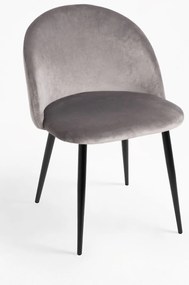 Zwarte Vint fluwelen stoel