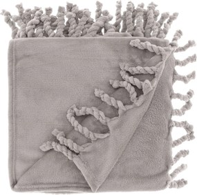 Unique Living fleece plaid'Lieke'- 130x160cm - Chateau Grey