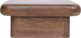 Houten Salontafel Met Dik Blad 80x80 Cm - 80 X 80cm.