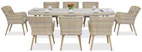 Exclusieve dining tuinset met grote tafel Córdoba voor 8 personen Garden Point zandkleur