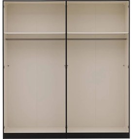 Goossens Kledingkast Easy Storage Ddk, Kledingkast 203 cm breed, 220 cm hoog, 2x draaideur en 2x spiegel draaideur midden