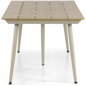 Tuinset 6 personen 240 cm Aluminium/rope Taupe Santika Furniture Santika