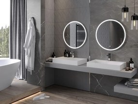 Mexen Gobi ledverlicht badkamer spiegel, rond 70 cm, LED 6000K, anti-condens - 9801-070-070-611-00