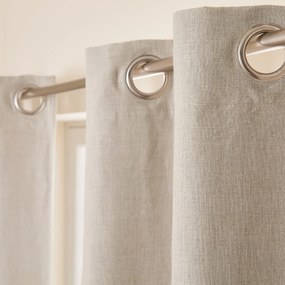 Verduisteringsgordijn van gewassen linnen, oogjes, Private