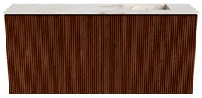 Mondiaz Joya DLux 90cm toiletmeubel ruby met wastafel faye rechts 1 kraangat frappe