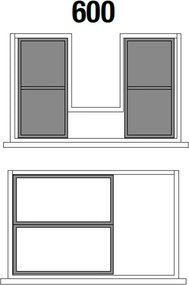 Muebles Sala ladeverdeler 16x33x4cm antraciet