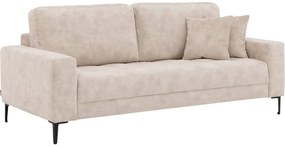 Goossens Bank Coco beige, stof, 2-zits, stijlvol landelijk